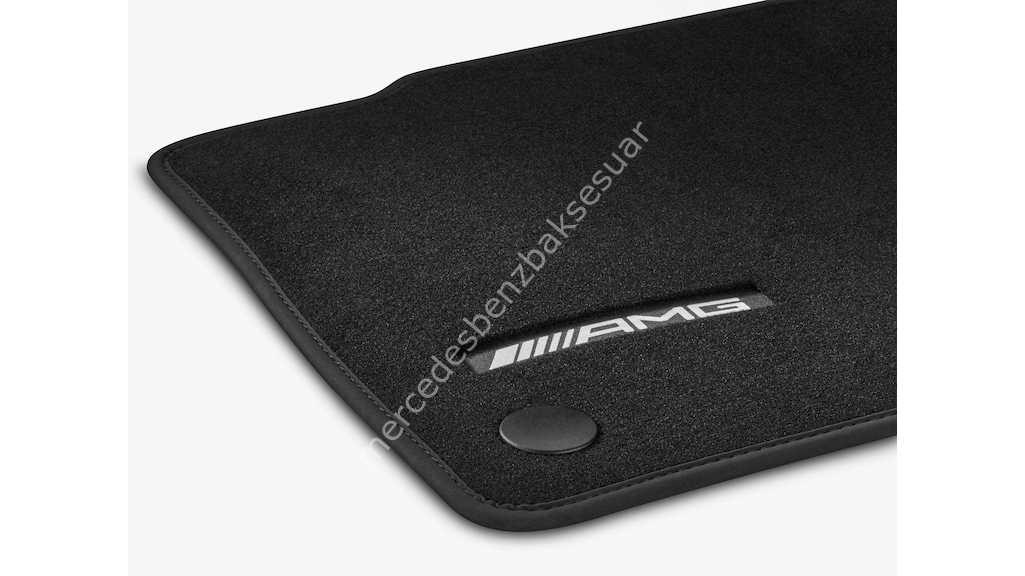 AMG kadife paspaslar, Set, 4 parçalı, AMG dokumalı logosu ile Siyah