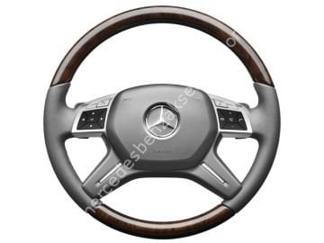 Mercedes Benz Gül Kaplama Ahşap Deri Direksiyon Gri Titreşimli