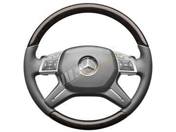 Mercedes Benz Okaliptüs Ahşap Deri Direksiyon Siyah