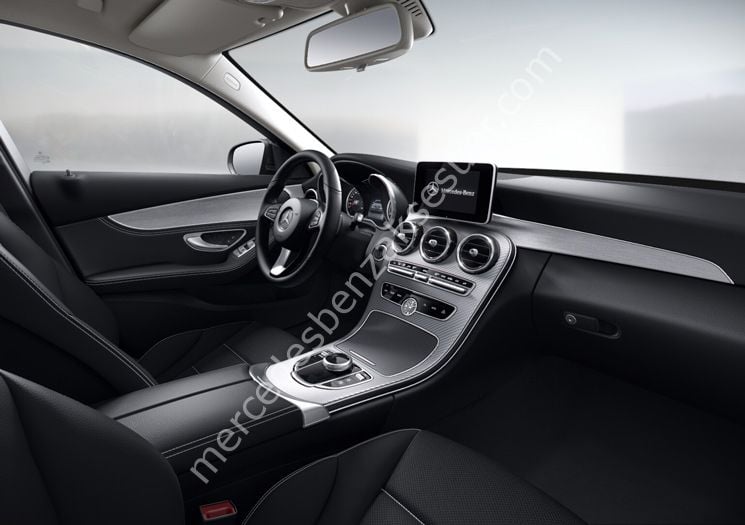 AMG Gümüş Karbon Orta Konsol Kaplaması