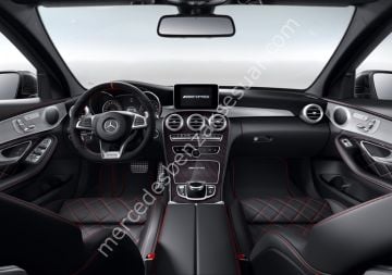 AMG Kırmızı Karbon Orta Konsol Kaplaması